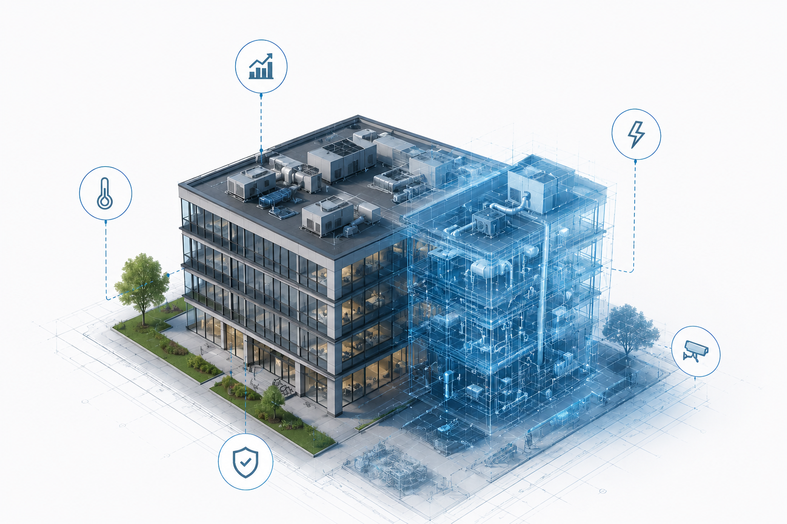 Digital twin concept illustration